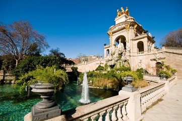 fountain in park De la Ciutadella in barcelona, catalonia