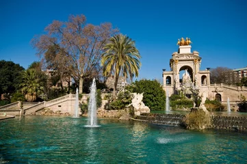 Fotobehang Fountain in citadel park, Barcelona © great_photos