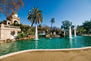 fountain and cascade in park De la Ciutadella, Barcelona