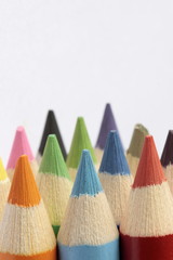 Colored pencil close-up