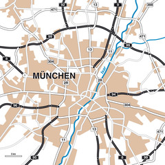 Stadtplan/Umgebungskarte München