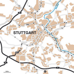 Stadtplan/Umgebungskarte Stuttgart