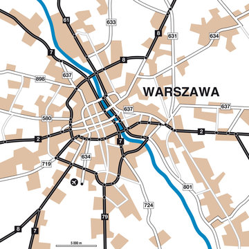 Stadtplan/Umgebungskarte Warschau
