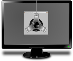 &eacute;cran en cours de calibration