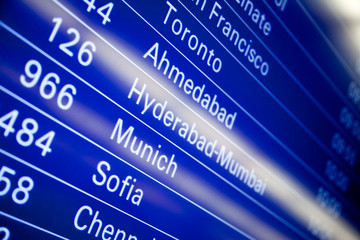 Obraz premium Airport board