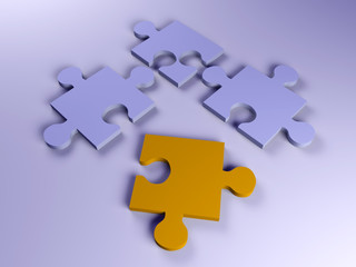 Obraz premium Fehlendes Puzzle Stück