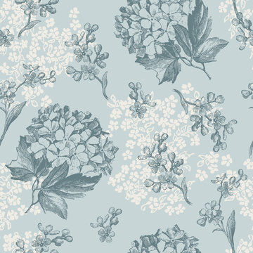 retro floral wallpaper - tiles seamlessly