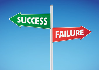 Fototapeta premium Success Failure Sign