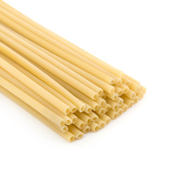 Portion of macaroni (maccheroni) on white background - 20774991