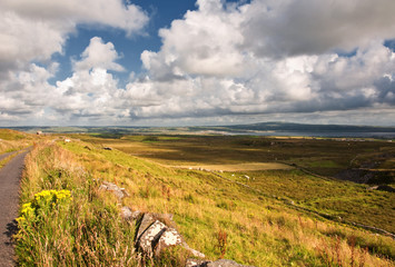 landscape of rural ireland, west coast ireland
