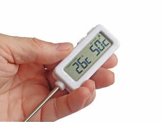 Electronic thermometer of the white colour