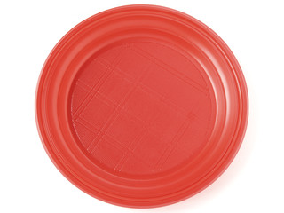 red disposable plate