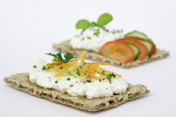 Knäckebrot mit Quark