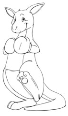 Känguruh, Boxer, boxen, Boxhandschuhe, Australien