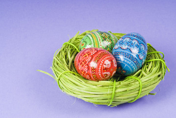 Easter Eggs in a Basket