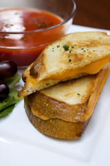 Grilled Cheese Sandwich with Tomato Soup