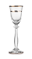 empty wine glass isolated