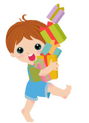 boy with gift box