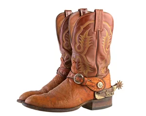 Photo sur Plexiglas Léquitation Cowboy Boots & Spurs