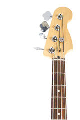precision bass guitar neck and headstock isolated