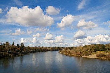 Clouds over the river