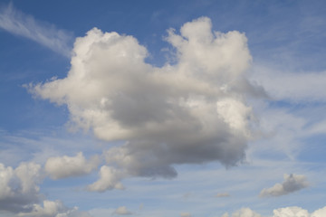Blue sky with white clouds