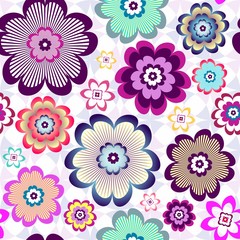 Seamless vivid floral pattern