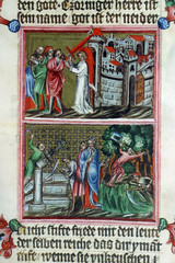 Obraz na płótnie Canvas Close up of old holy bible book