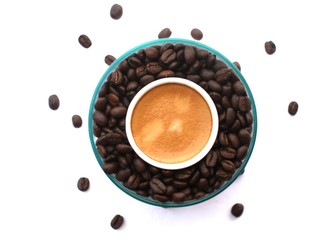 Espresso et grains de café