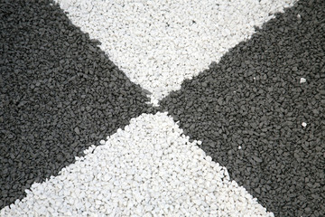 Fototapeta premium Black and white, texture of gravel