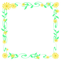 yellow daisy frame