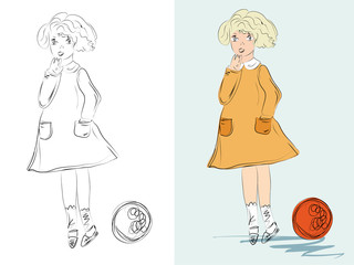 Small child with ball