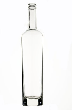 empty transparent glass bottles