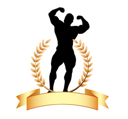 body building vector logo