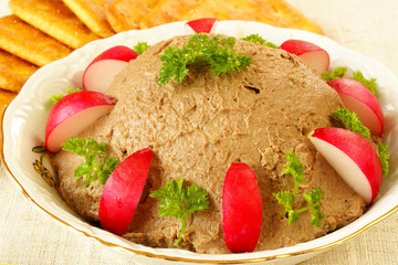 Homemade chicken liver pate
