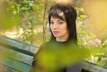 Naklejka premium Beautiful girl's portrait