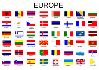 List of all European country flags