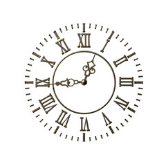 old bronze clock dial