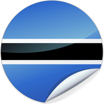 Sticker du Botswana (d&eacute;tour&eacute;)