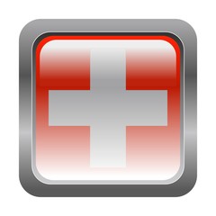 metallic button in colors of Switzerland