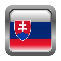 metallic button in colors of Slovakia