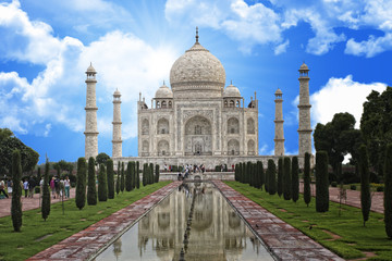 Fototapeta na wymiar taj mahal india monument