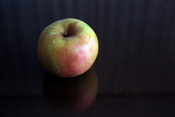 Apple in dark background