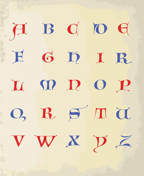 Gothic caps - alphabet