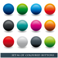 Set 4 of coloured buttons