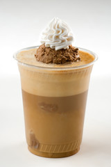 Ice coffee with ice cream