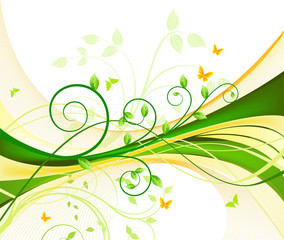 Floral background vector