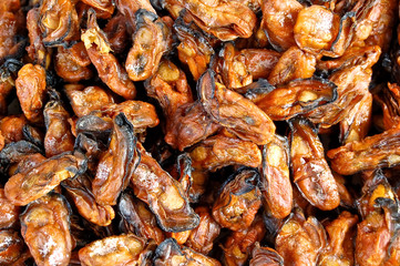 Marché de moules séchées en Chine