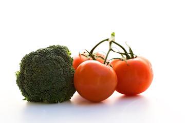 Fresh Broccoli and Tomatoes