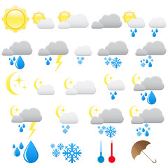 Obraz premium Weather icons